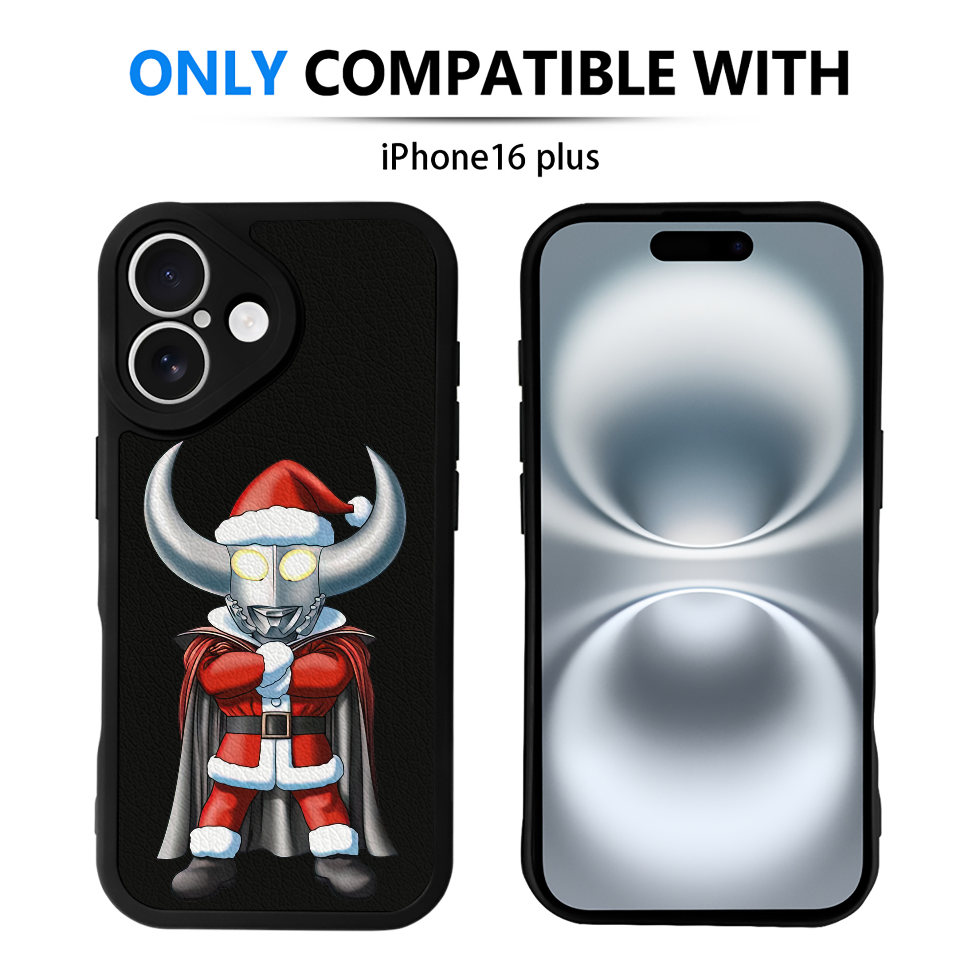 （画像用） ウルトラマン Ultraman 【iPhone 16シリーズ対応】シリコンスマホケース（レザー調） 材質：シリコン